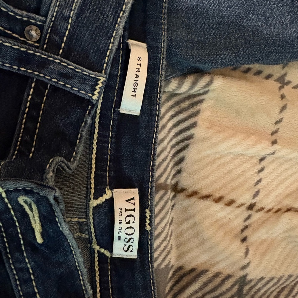 Vigoss Dark Blue Straight Leg Jeans - Picture 5 of 5